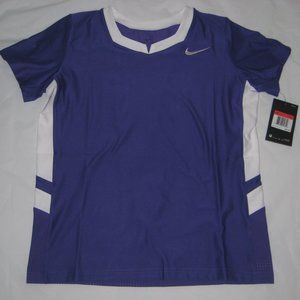 Nike Girls Lacrosse Training Jersey Tee T-shirt Purple AH32-3-546 Size L